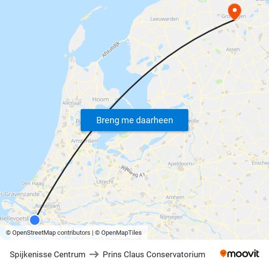 Spijkenisse Centrum to Prins Claus Conservatorium map