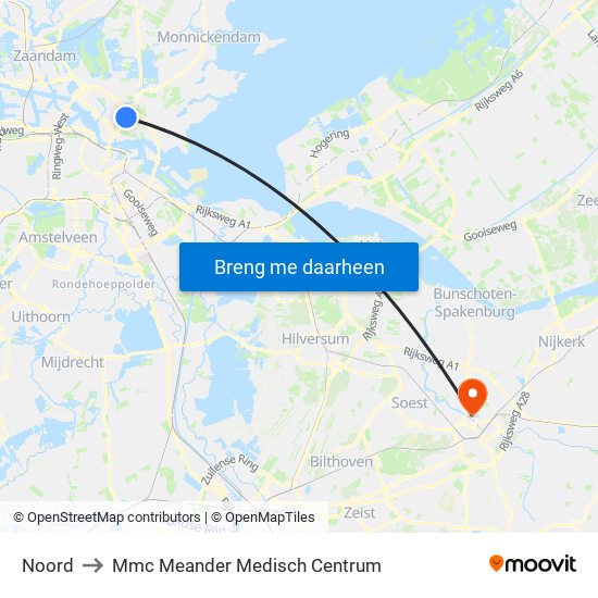 Noord to Mmc Meander Medisch Centrum map