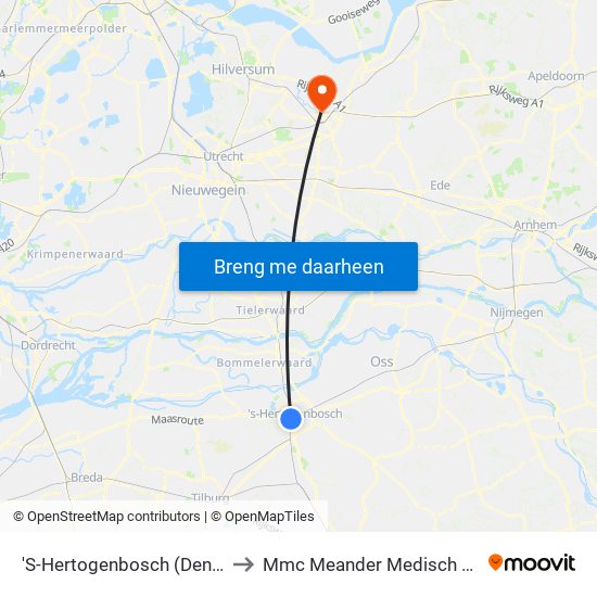 'S-Hertogenbosch (Den Bosch) to Mmc Meander Medisch Centrum map