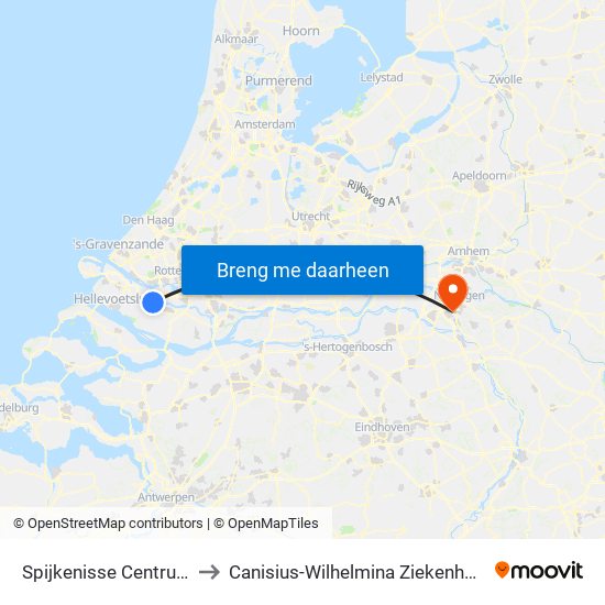Spijkenisse Centrum to Canisius-Wilhelmina Ziekenhuis map