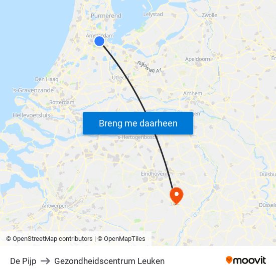 De Pijp to Gezondheidscentrum Leuken map