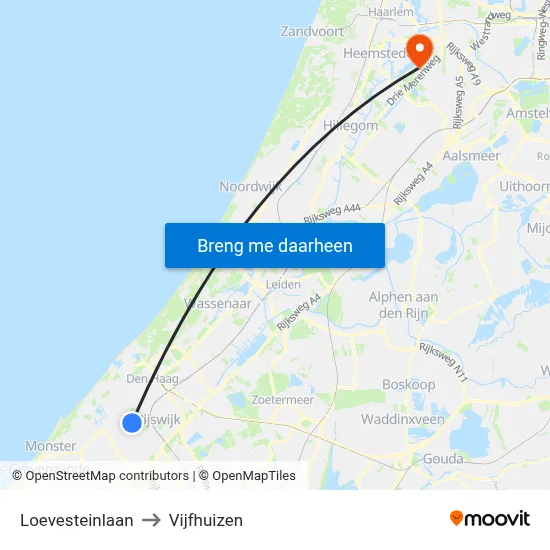 Loevesteinlaan to Vijfhuizen map