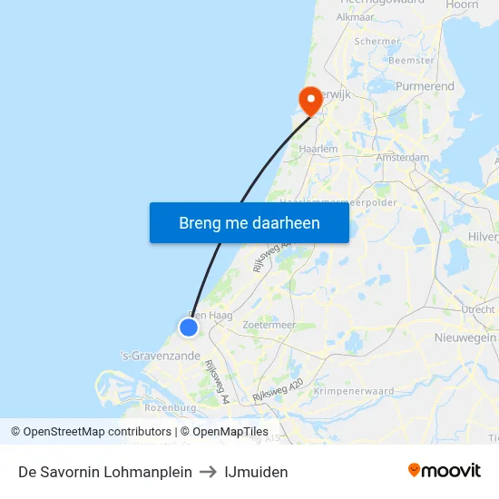 De Savornin Lohmanplein to IJmuiden map