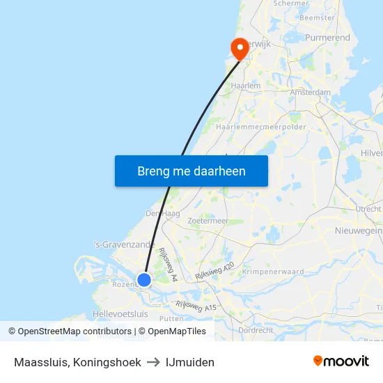 Maassluis, Koningshoek to IJmuiden map