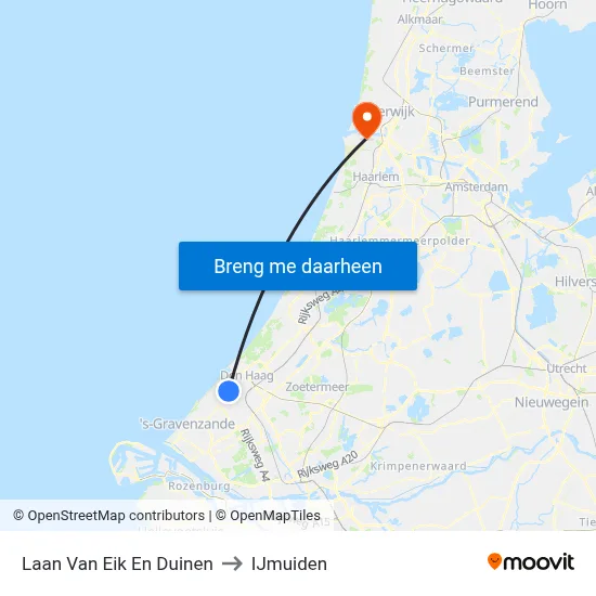Laan Van Eik En Duinen to IJmuiden map