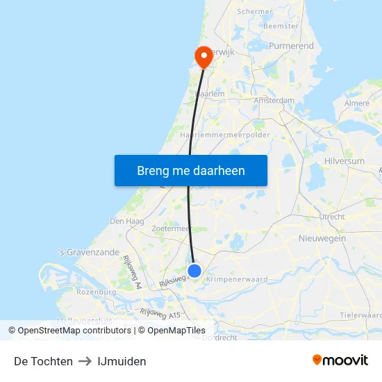 De Tochten to IJmuiden map