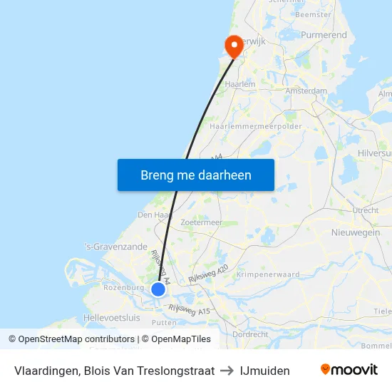 Vlaardingen, Blois Van Treslongstraat to IJmuiden map