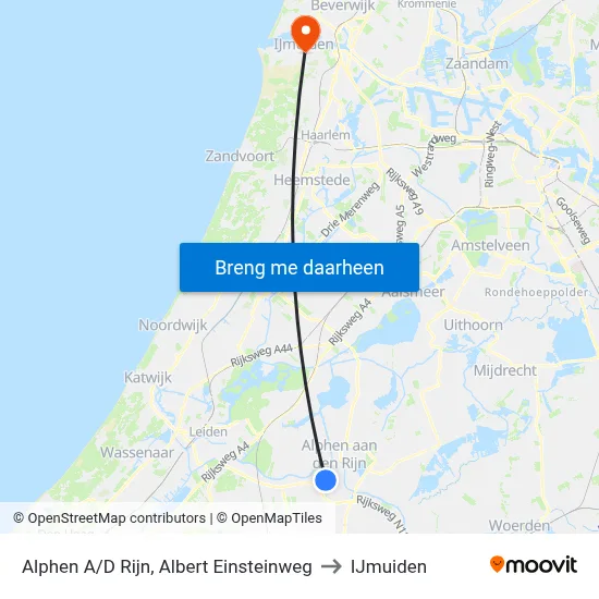 Alphen A/D Rijn, Albert Einsteinweg to IJmuiden map