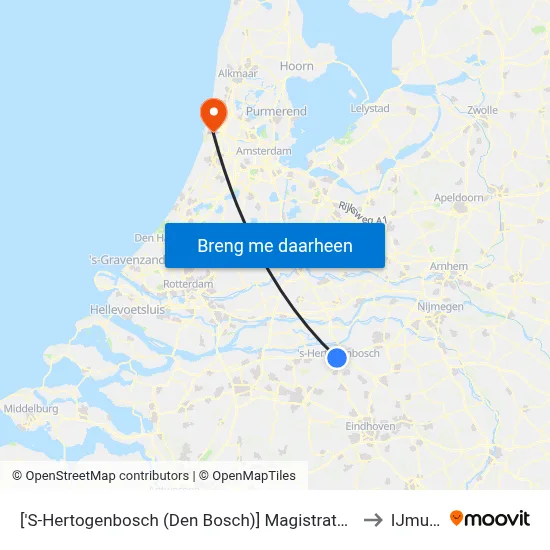 ['S-Hertogenbosch (Den Bosch)] Magistratenlaan/Parallelweg to IJmuiden map