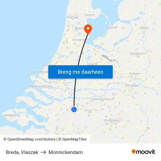 Breda, Vlaszak to Monnickendam map
