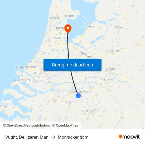 Vught, De Ijzeren Man to Monnickendam map