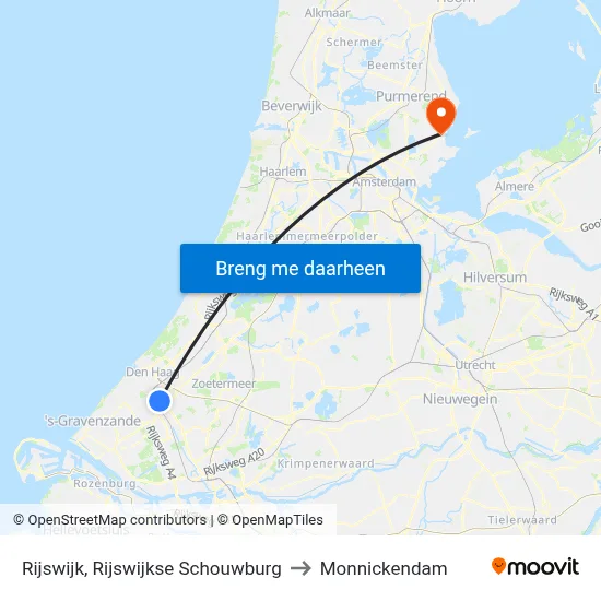 Rijswijk, Rijswijkse Schouwburg to Monnickendam map