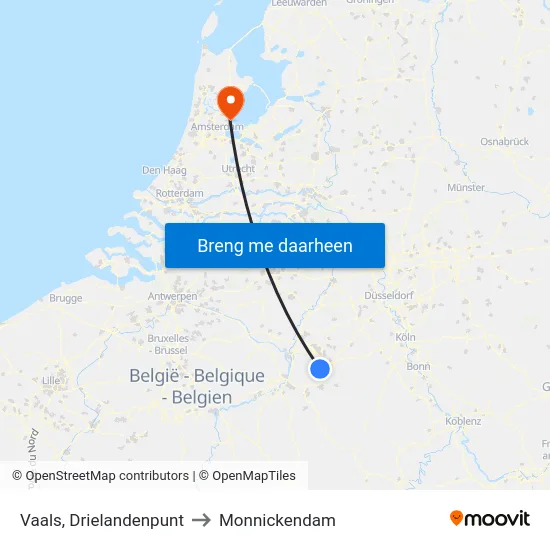 Vaals, Drielandenpunt to Monnickendam map