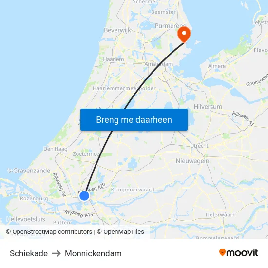 Schiekade to Monnickendam map