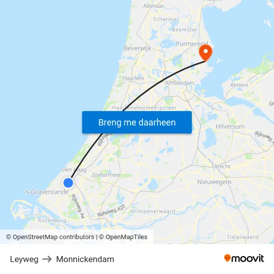 Leyweg to Monnickendam map