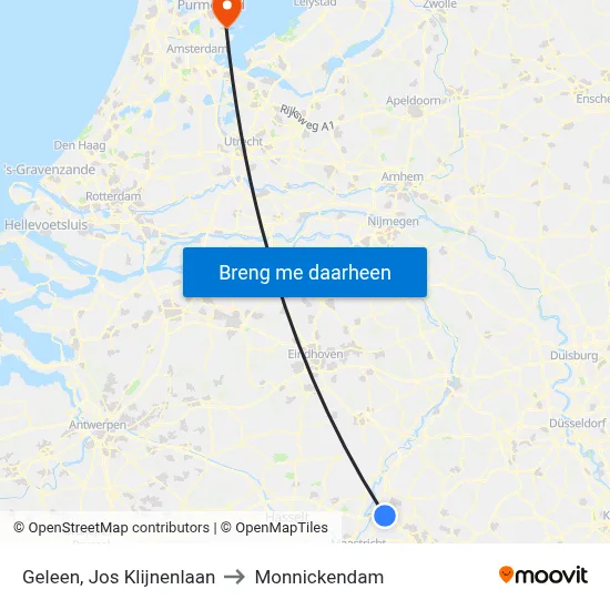 Geleen, Jos Klijnenlaan to Monnickendam map
