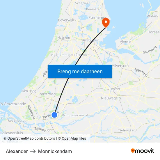 Alexander to Monnickendam map