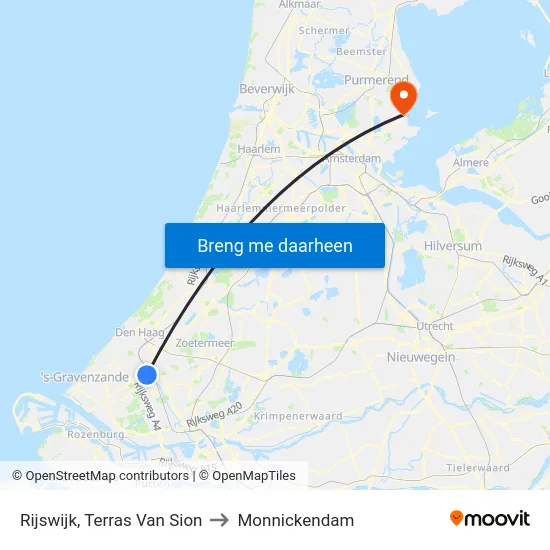 Rijswijk, Terras Van Sion to Monnickendam map