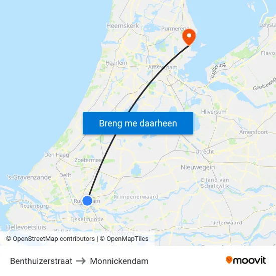 Benthuizerstraat to Monnickendam map