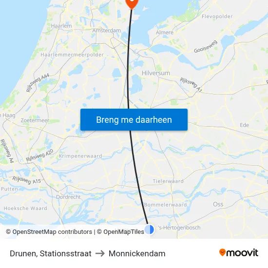 Drunen, Stationsstraat to Monnickendam map