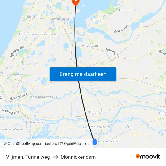 Vlijmen, Tunnelweg to Monnickendam map