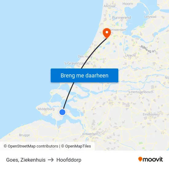 Goes, Ziekenhuis to Hoofddorp map