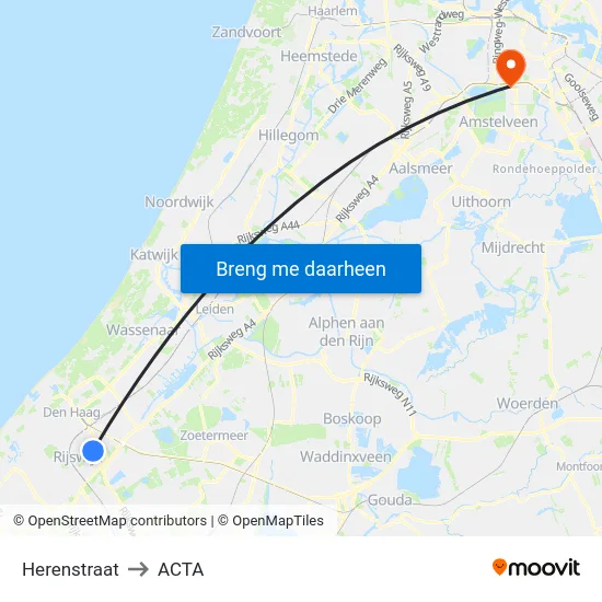 Herenstraat to ACTA map
