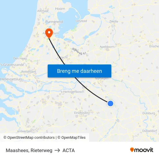 Maashees, Rieterweg to ACTA map