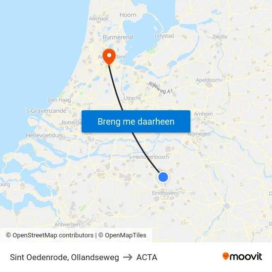 Sint Oedenrode, Ollandseweg to ACTA map