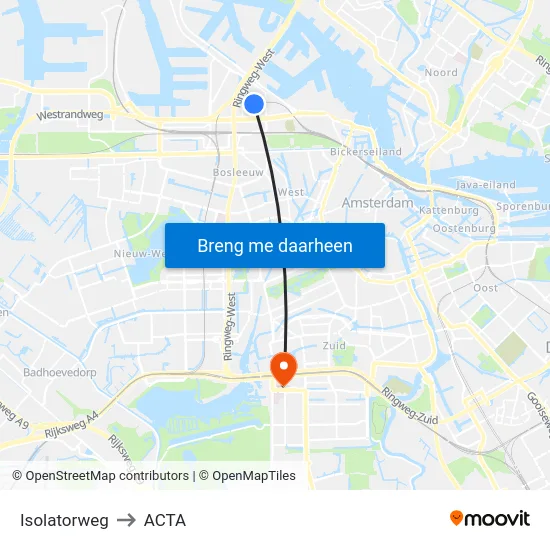Isolatorweg to ACTA map