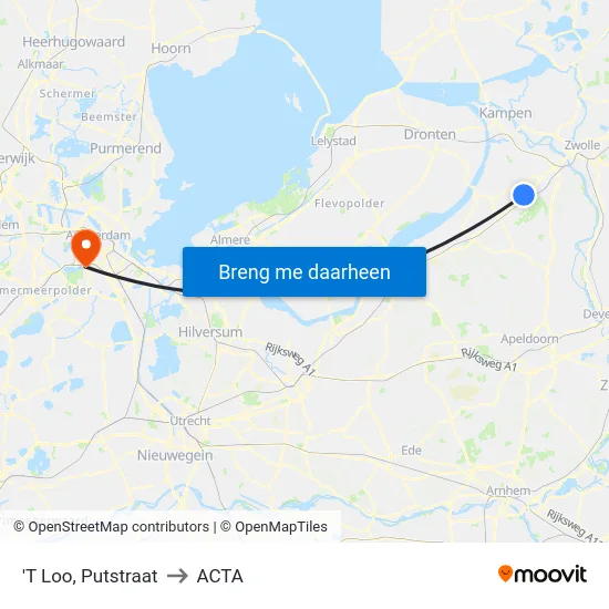 'T Loo, Putstraat to ACTA map