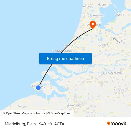 Middelburg, Plein 1940 to ACTA map