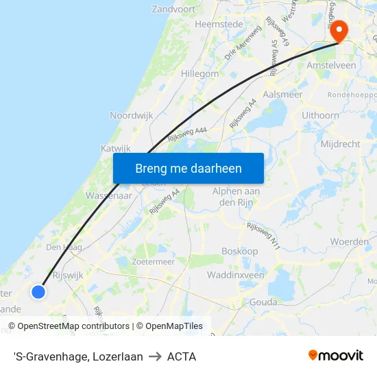 'S-Gravenhage, Lozerlaan to ACTA map