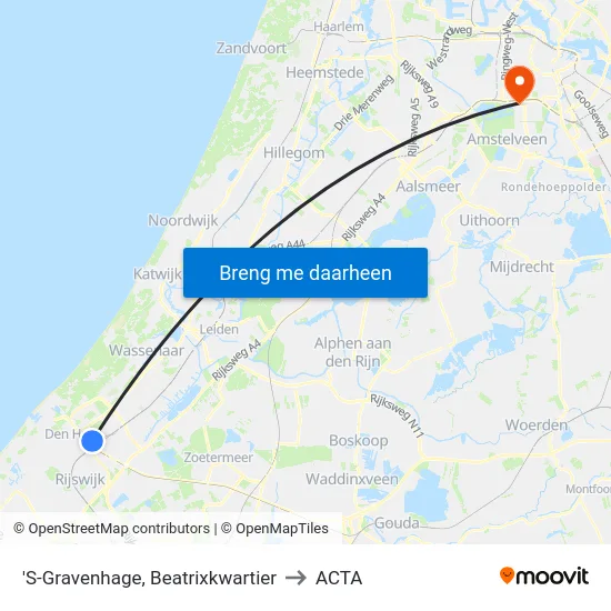 'S-Gravenhage, Beatrixkwartier to ACTA map