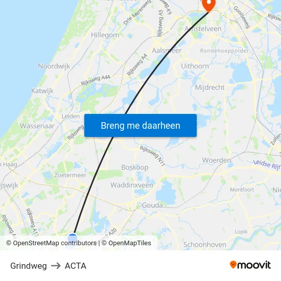 Grindweg to ACTA map