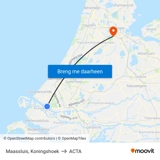 Maassluis, Koningshoek to ACTA map