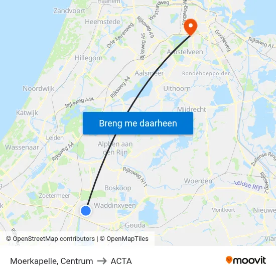 Moerkapelle, Centrum to ACTA map