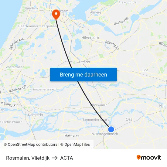 Rosmalen, Vlietdijk to ACTA map