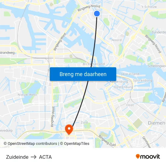 Zuideinde to ACTA map