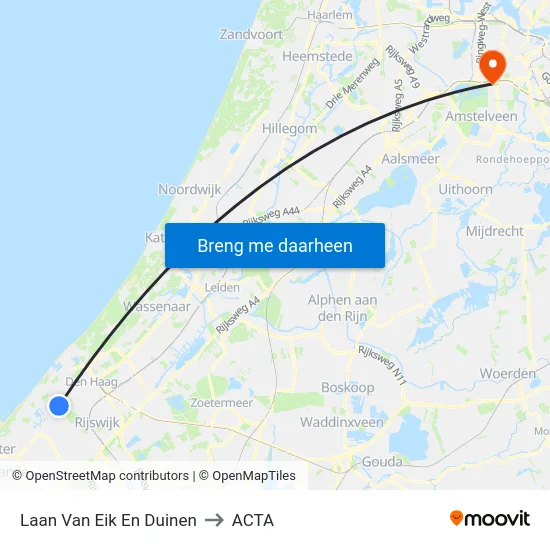 Laan Van Eik En Duinen to ACTA map
