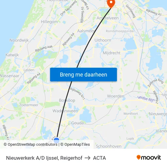 Nieuwerkerk A/D Ijssel, Reigerhof to ACTA map