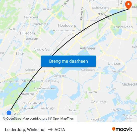 Leiderdorp, Winkelhof to ACTA map