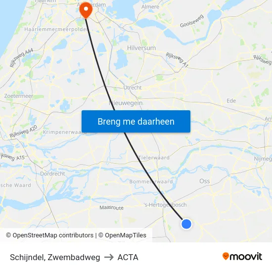 Schijndel, Zwembadweg to ACTA map