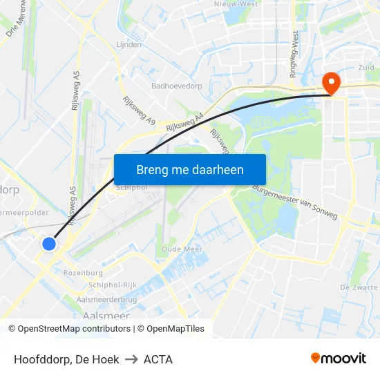 Hoofddorp, De Hoek to ACTA map