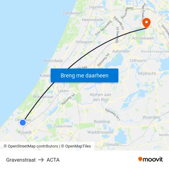 Gravenstraat to ACTA map