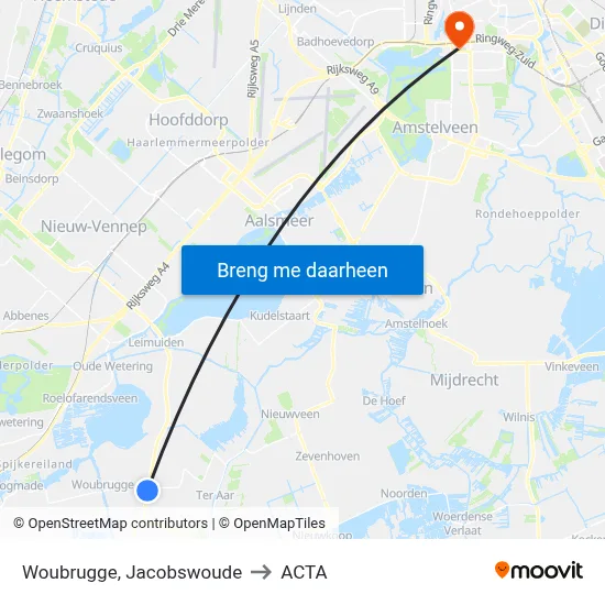 Woubrugge, Jacobswoude to ACTA map