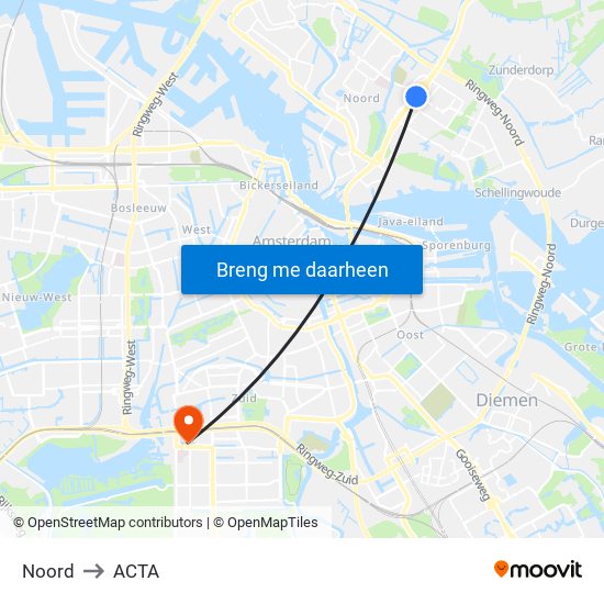 Noord to ACTA map