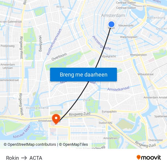 Rokin to ACTA map
