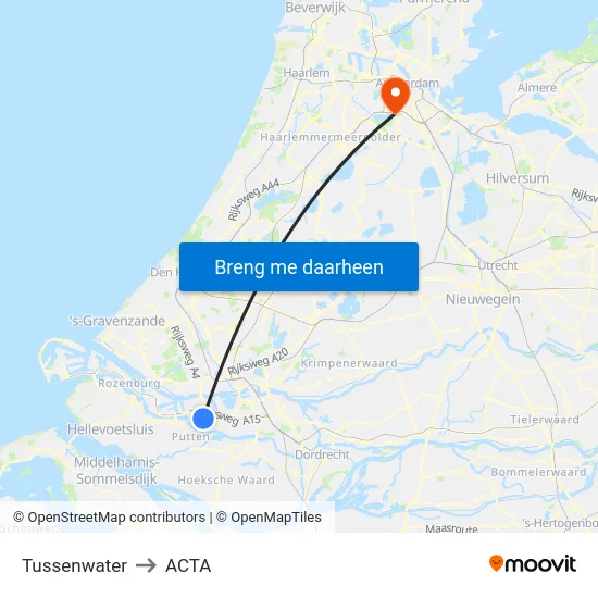 Tussenwater to ACTA map