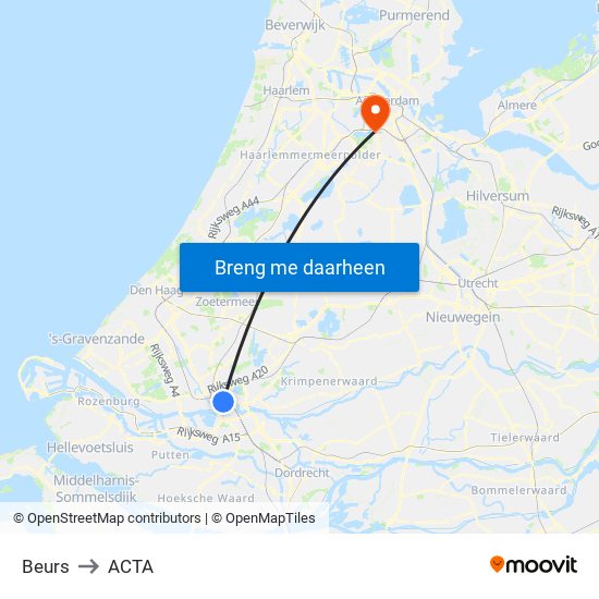 Beurs to ACTA map